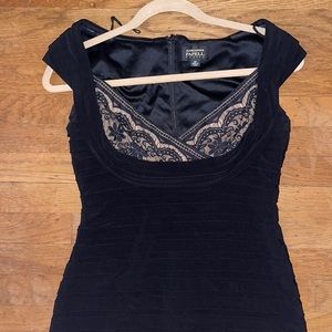 Black and Tan cocktail dress